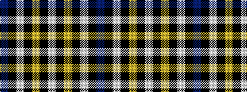 idealised woven sample of pattern BKWKYKW