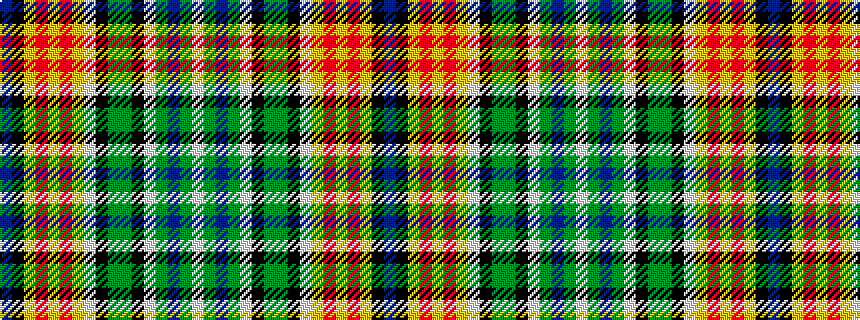 idealised woven sample of pattern BKYRYRYWKGGKWGBGW