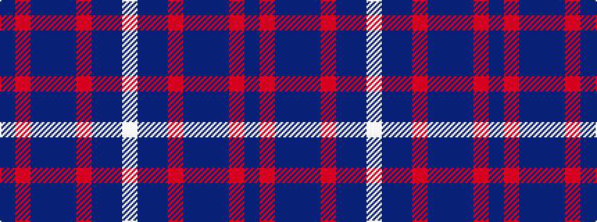 idealised woven sample of pattern BRBBBRBBW