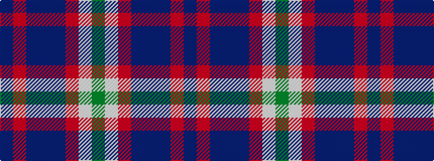idealised woven sample of pattern BRBBBRWG