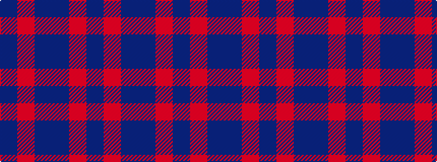 idealised woven sample of pattern BRBBRB