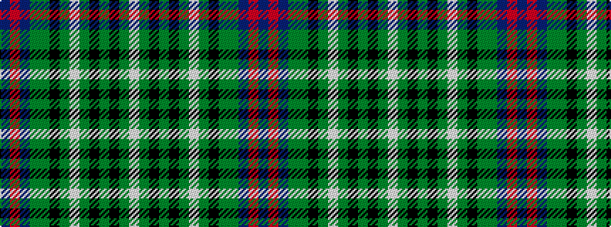 idealised woven sample of pattern BRBGGKGWGKGKGW