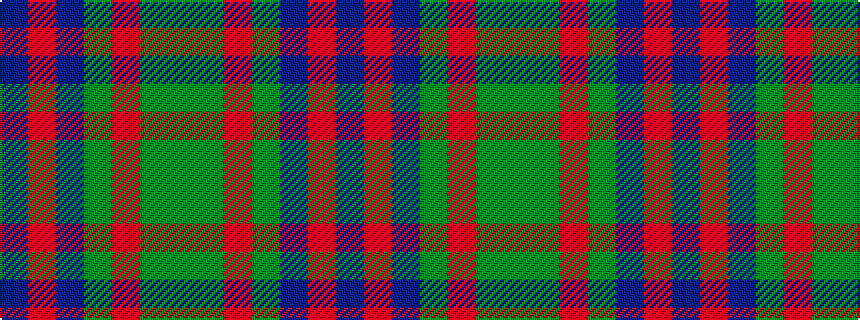 idealised woven sample of pattern BRBGRGG