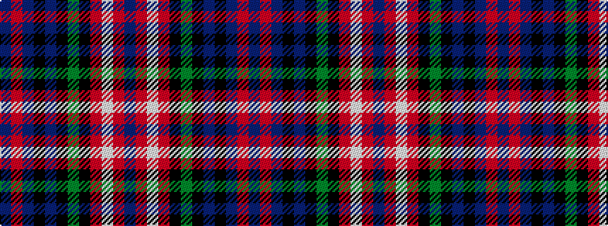 idealised woven sample of pattern BRBKBKGKRWRB