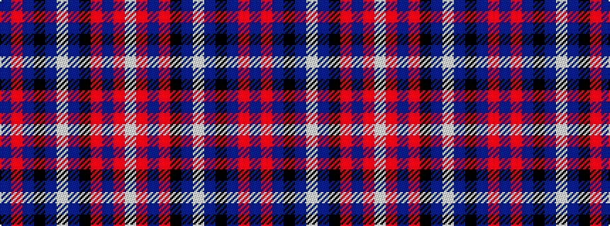 idealised woven sample of pattern BRBKBWBKRBRW