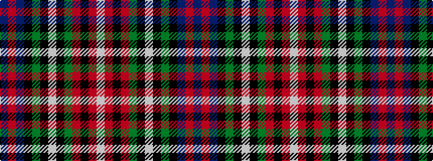 idealised woven sample of pattern BRBKGKWKGRKRW