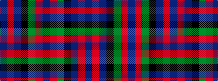 idealised woven sample of pattern BRBKGRB