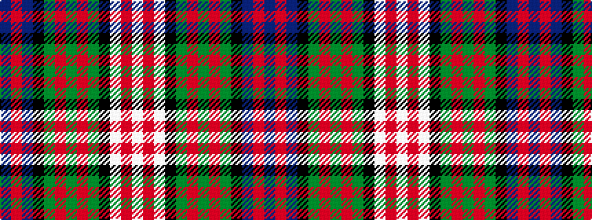 idealised woven sample of pattern BRBKGRGRGKWRW