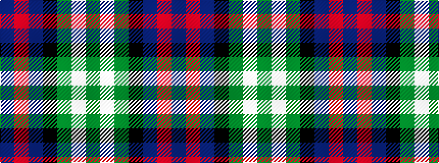 idealised woven sample of pattern BRBKGWG