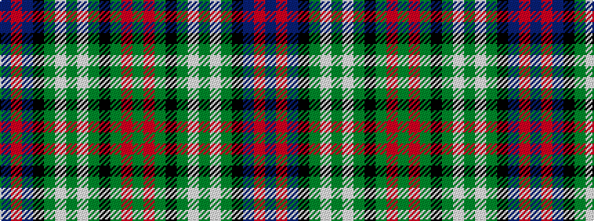 idealised woven sample of pattern BRBKGWGWGKGRG