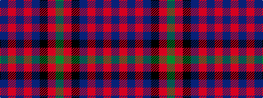 idealised woven sample of pattern BRBRBKRG