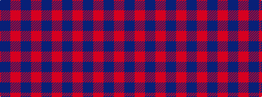 idealised woven sample of pattern BRBRBR