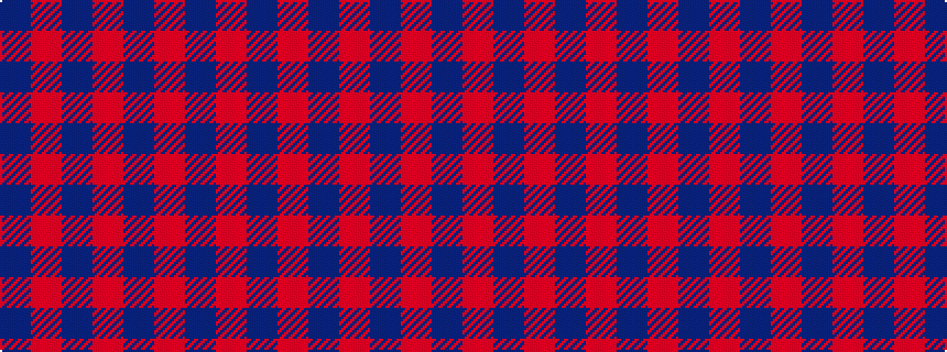 idealised woven sample of pattern BRBRBRB
