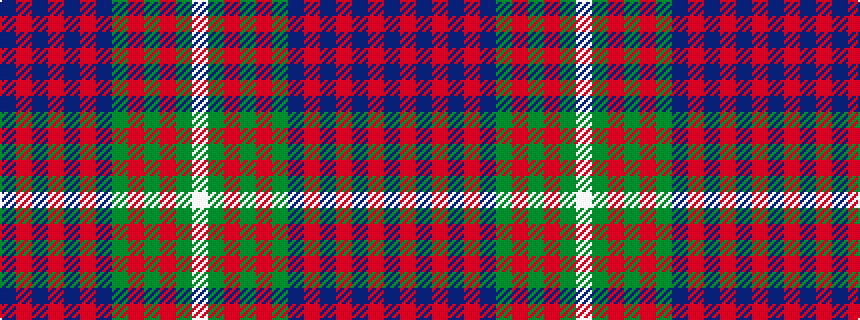 idealised woven sample of pattern BRBRBRBGRGRGW