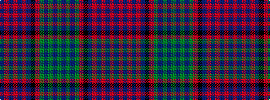 idealised woven sample of pattern BRBRBRBKRGBGBG