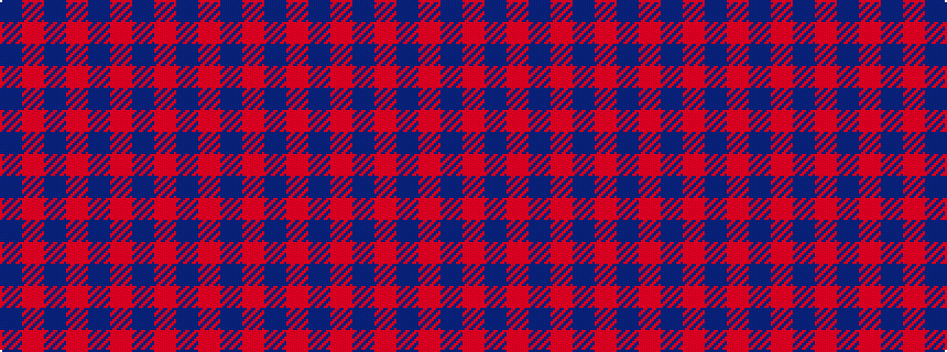 idealised woven sample of pattern BRBRBRBRBR