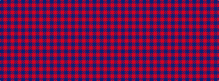 idealised woven sample of pattern BRBRBRBRBRBRBR