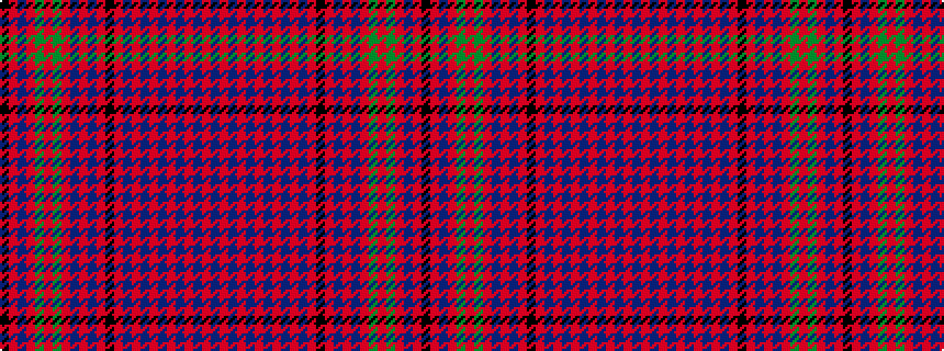 idealised woven sample of pattern BRBRBRBRBRBRKRBRBRGRGRBRK