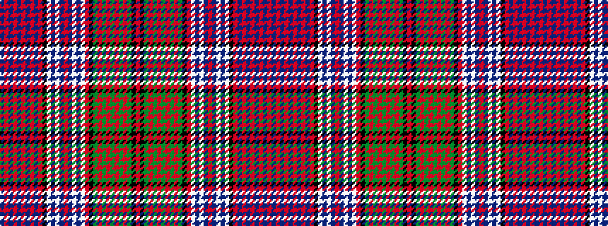idealised woven sample of pattern BRBRBRBRBRKWBWBRBWBWRKGRGRGRGRGKR