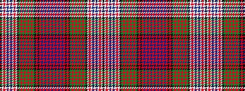 idealised woven sample of pattern BRBRBRBRKRKGRGRGRGRGKWRWBWBWRWK