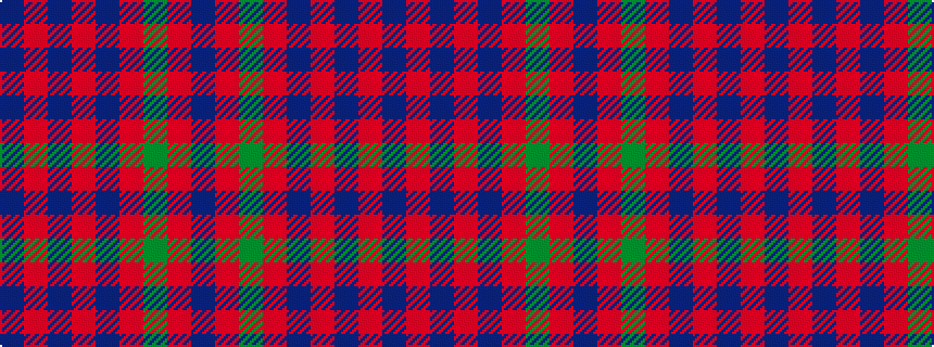 idealised woven sample of pattern BRBRBRGRB