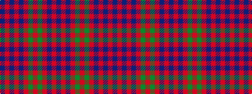 idealised woven sample of pattern BRBRBRGRGRBRB
