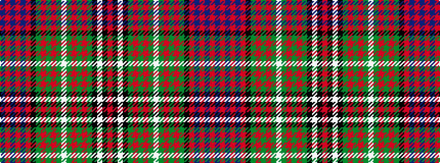 idealised woven sample of pattern BRBRBRKGRGRGWGRGRGKWKR