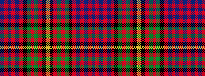 idealised woven sample of pattern BRBRBRKGRGRKY
