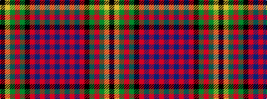 idealised woven sample of pattern BRBRBRKGRGYK
