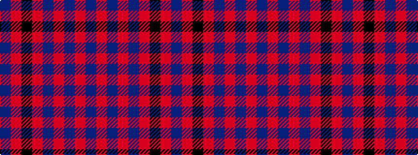 idealised woven sample of pattern BRBRBRKRB