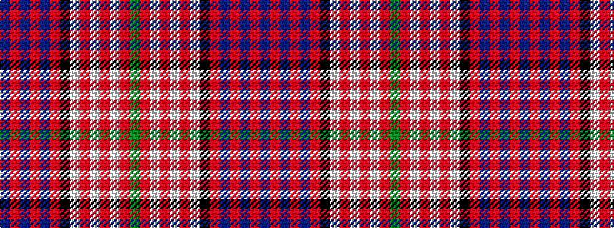 idealised woven sample of pattern BRBRBRKWRWRWRG