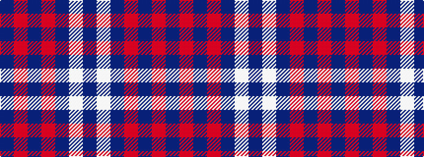 idealised woven sample of pattern BRBRBWB