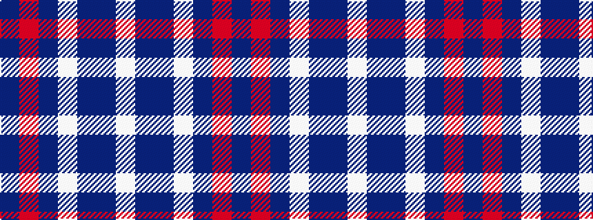 idealised woven sample of pattern BRBWBBW