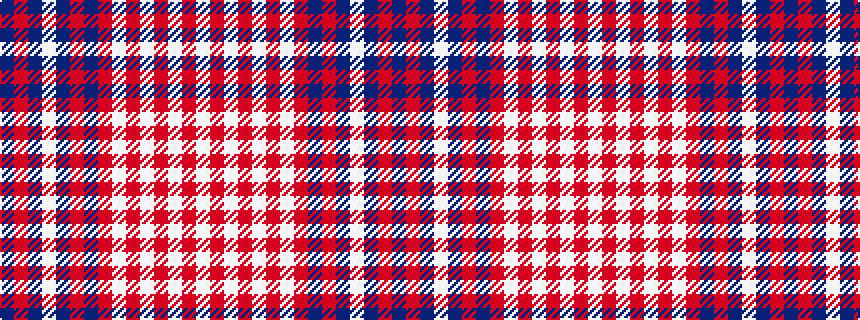 idealised woven sample of pattern BRBWBRBRWRWRWRW