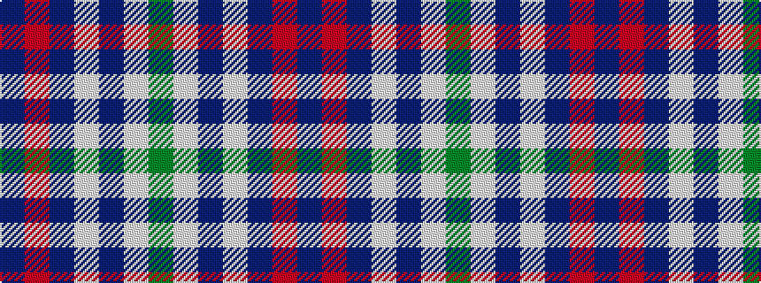 idealised woven sample of pattern BRBWBWG