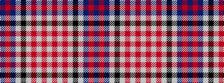idealised woven sample of pattern BRBWKWRWRW