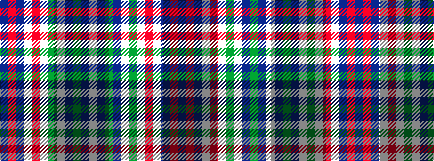 idealised woven sample of pattern BRBWRWGWBGBW