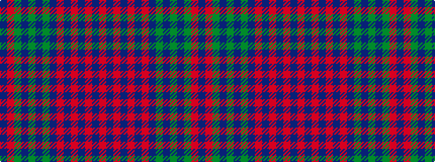 idealised woven sample of pattern BRGBGBGBRBRBRBR