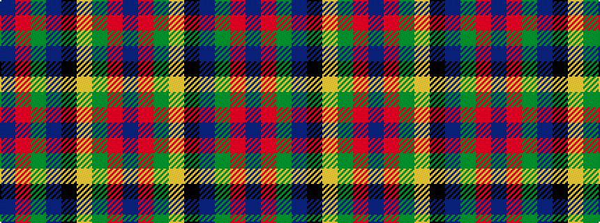 idealised woven sample of pattern BRGBKYGRB