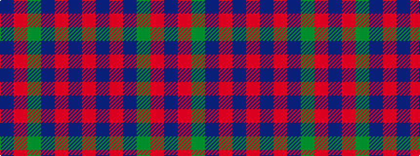 idealised woven sample of pattern BRGBRBR