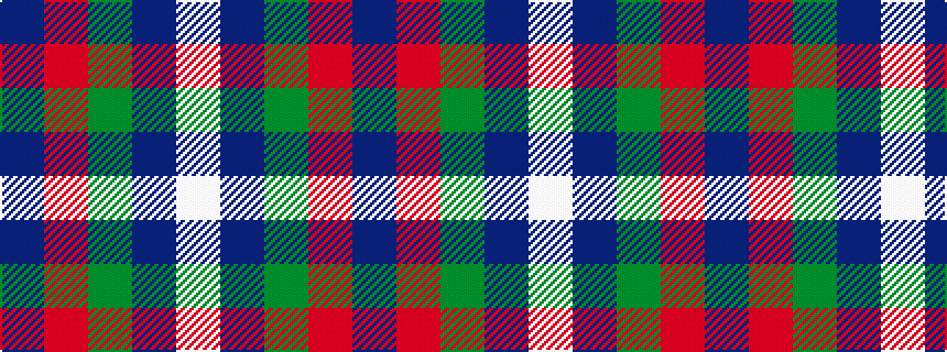 idealised woven sample of pattern BRGBW