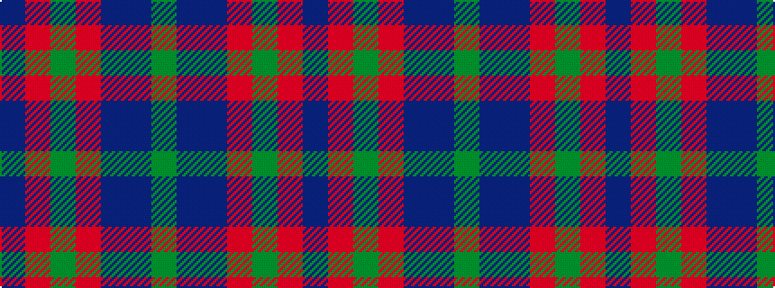 idealised woven sample of pattern BRGRBBG