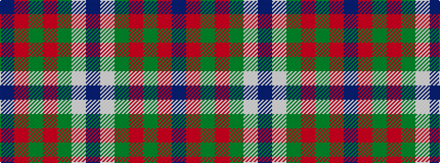 idealised woven sample of pattern BRGRGWB