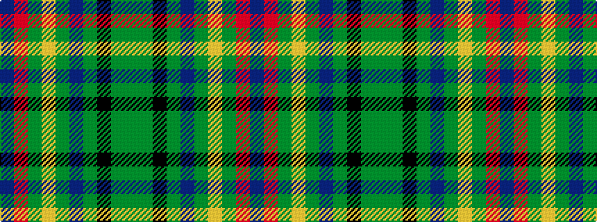 idealised woven sample of pattern BRGYGBGKGG