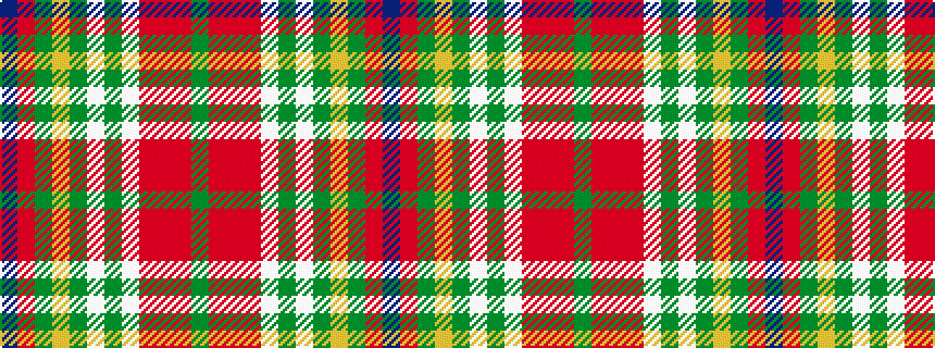 idealised woven sample of pattern BRGYGWGWRRRG