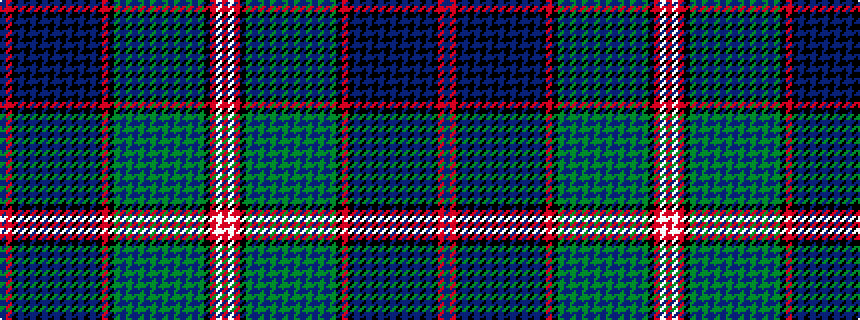 idealised woven sample of pattern BRKBKBKBKBKBKBKBKRKGBGBGBGBGBGBGBGKRWR