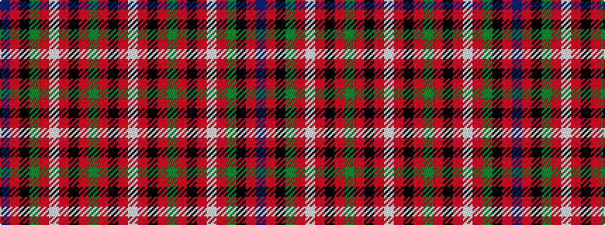 idealised woven sample of pattern BRKGRWRKRGRKRW