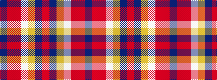 idealised woven sample of pattern BRRWYBR