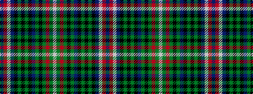 idealised woven sample of pattern BRWBKGKGKBGKGRGW