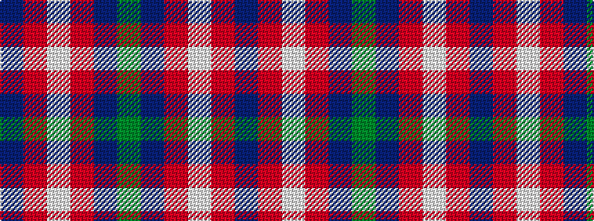 idealised woven sample of pattern BRWRBG
